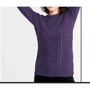 Old Navy Womens Sparkle Yarn Cable Knitted Sweater, Size S